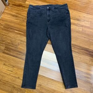 American Eagle Highest Rise Jegging Super Stretch Black Wash Women 24 Long Jeans